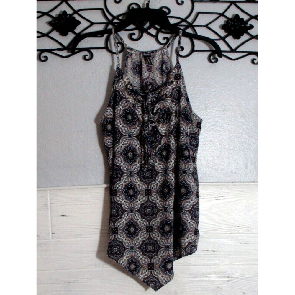 Heart Soul Women's Top Size S Multicolored Geometric Sleeveless Round Neck
